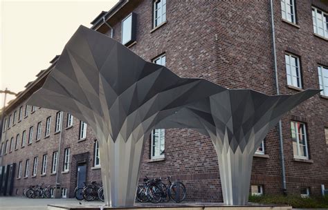 Gallery Of Origami Pavilion Creates Shelter With 8 Folded Aluminum