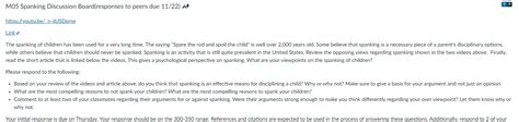 9 Mo5 Spanking Discussion Boardresponses To Peers