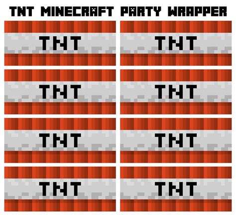 Tnt Minecraft Party 10 Free Pdf Printables Printablee