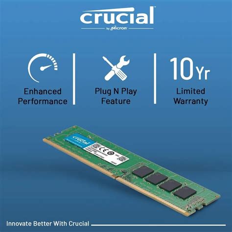 Crucial Basics 8GB DDR4 1 2v 2666Mhz CL19 UDIMM RAM Memory Module For