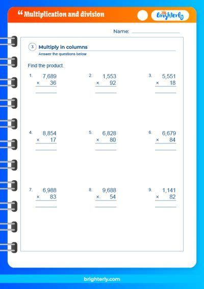 Free Printable Multiplication And Division Worksheets Pdf Brighterly