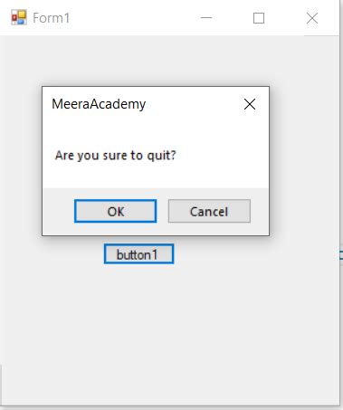 Message Box In C Windows Application