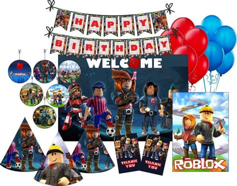 Pretty UR Party Roblox Party Decorations Kit - 80 pcs, Roblox party ...