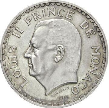 Francs Louis Ii Silver Piedfort Essai Monaco Numista