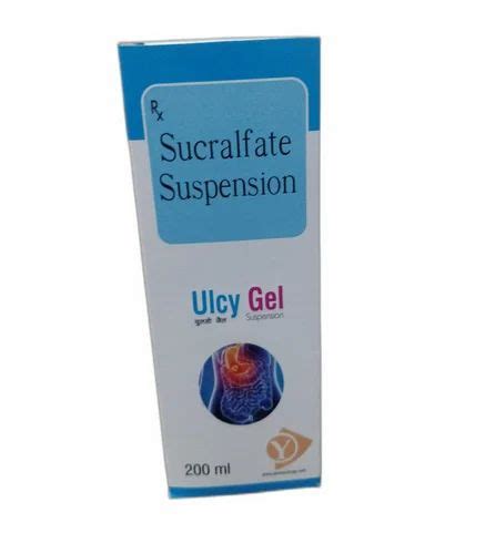 Sucralfate Suspension Ulcy Gel For Treats Stomach Ulcers Packaging Size 200 Ml At ₹ 153