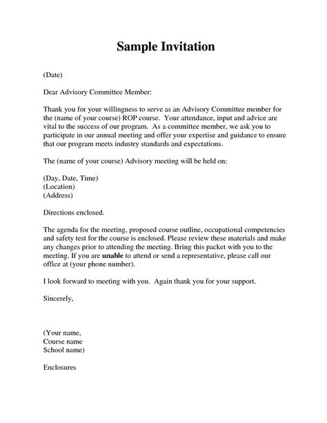 Favorite Formal Business Invitation Letter Examples Of Skills And