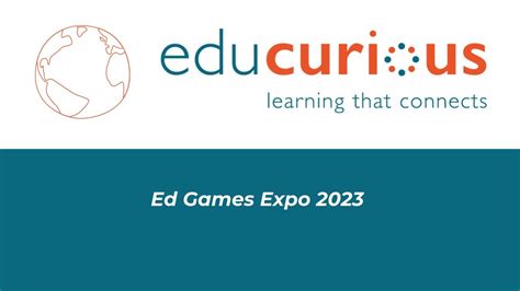 2023 EDGamesExpo Educurious OER PBL Units YouTube