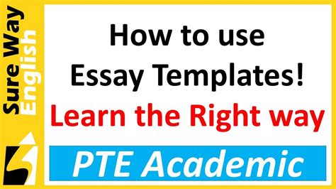 Must Learn PTE Write Essay Right Way To Use Templates YouTube