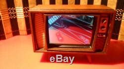 Dollhouse Miniature Old Vintage Retro Working Tv Scale