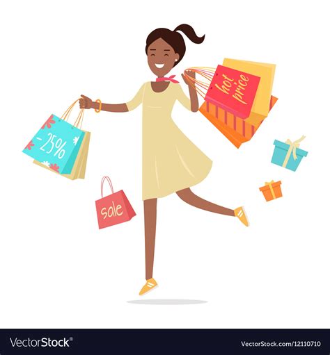 Shopping Lady Royalty Free Vector Image VectorStock | atelier-yuwa.ciao.jp