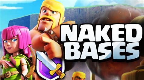 Clash Of Clans NO SHIELD Naked Bases In CoC YouTube