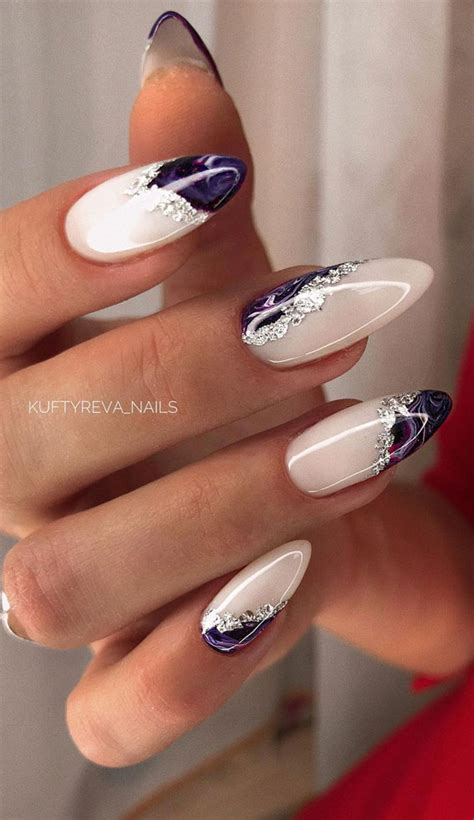 Silver Marble Nails Atelier Yuwa Ciao Jp