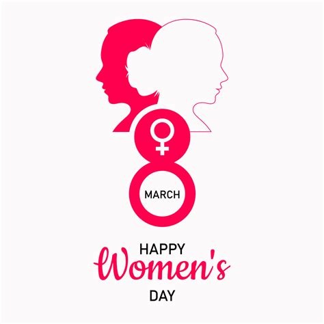 Happy International Women S Day March With Female Face Women S Day