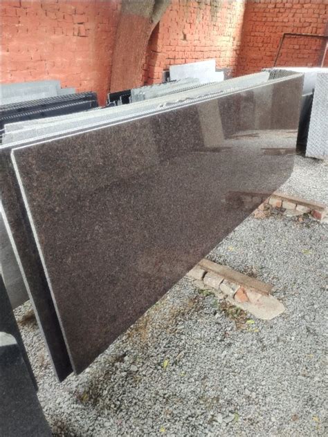 Mm Dark Brown Polished Kitchen Countertop Granite Slab For