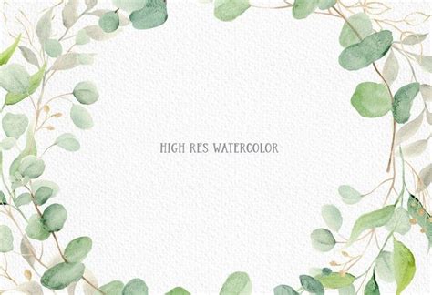 Watercolor Eucalyptus Wreath Clipart Greenery Wreath Png Watercolor