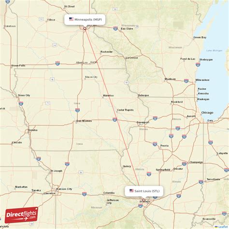 Direct Flights From Minneapolis To Saint Louis Msp To Stl Non Stop