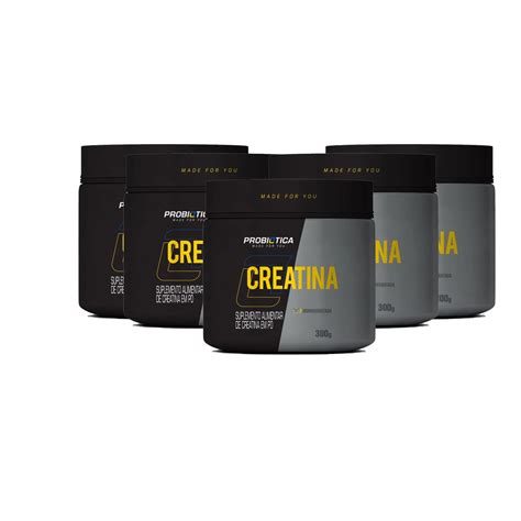 Combo 5x Creatina Pura 300g ProbiÓtica Shopee Brasil