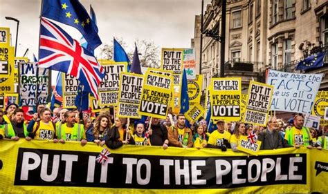 Brexit News EU Reacts After Anti Brexit Campaigners March Through