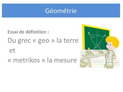 Essai De Définition Du Grec Geo La Terre Et Metrikos La