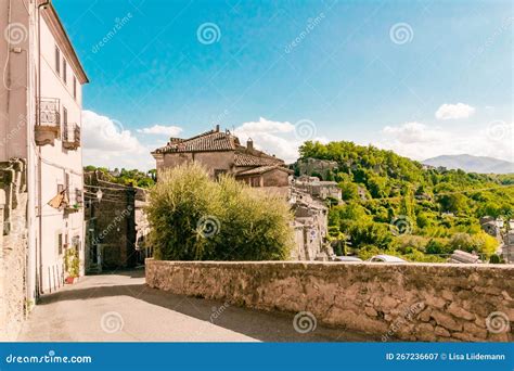 View of Medieval Town of Bomarzo, Italy Stock Image - Image of field, castle: 267236607