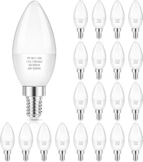 Maxvolador E Led Candelabra Light Bulbs W Equivalent Daylight