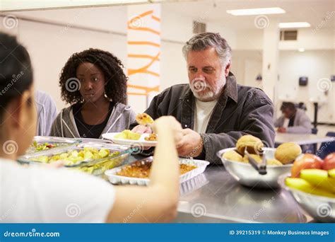 Kitchen Serving Food In Homeless Shelter Stock Image Image 39215319