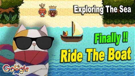 Google Doodle Champion Island Ride The Boat - YouTube