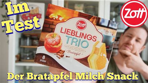 Zott Lieblings Trio Bratapfel Im Test YouTube