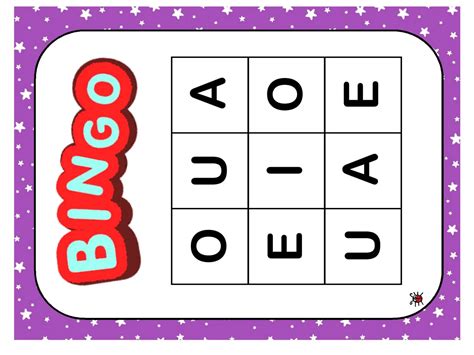 BINGO VOCALES LÚDICO Y ENTRETENIDO PARA PRIMERO BÁSICO PPT