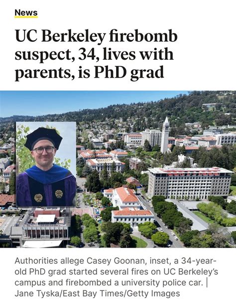 Suspect Arrested In Four Arson Attacks At Uc Berkeley Phd Grad Alleged Scholar Activist In