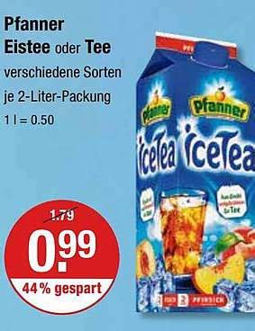 Pfanner Eistee Oder Tee Angebot Bei V Markt