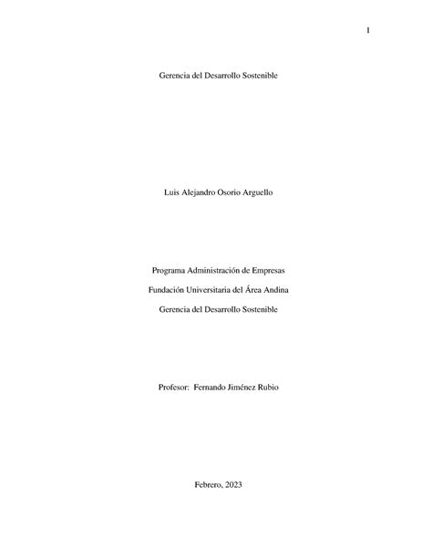 Actividad Eje 1 Desarrollo Sostenible Gerencia Del Desarrollo