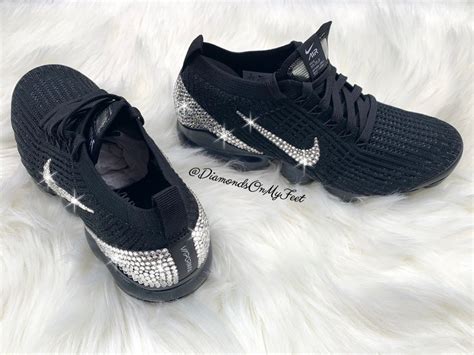 Swarovski Women S Nike Vapormax Flyknit All Black Etsy