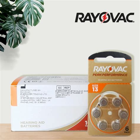 Rayovac Peak A Hearing Aid Batteries Pcs Cards Zinc Air V