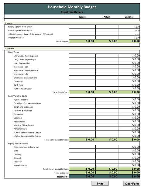 28 Best Household Budget Templates [Family Budget Worksheets]