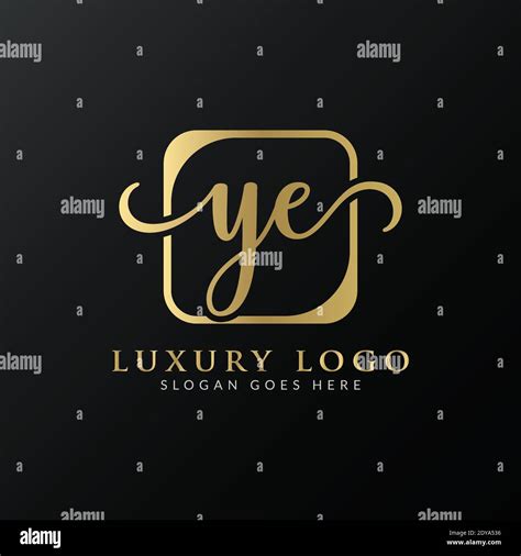 Ye Logo Design Vector Template Initial Luxury Letter Ye Vector