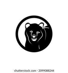 Bear Head Silhouette Logo Design Stock Vector (Royalty Free) 2099088244 ...