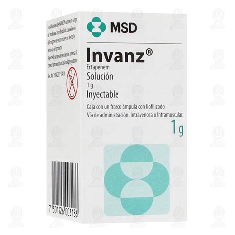 Comprar Invanz Frasco Mpula Gr Soluci N Inyectable Farmacia Prixz