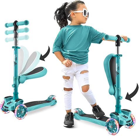 ScootKid 3-Wheel Kids Scooter - Child & Toddler Toy Scooter with Built ...