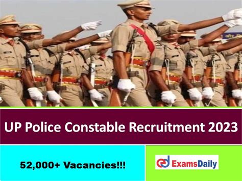 Up Police Constable Recruitment Vacancies Expected