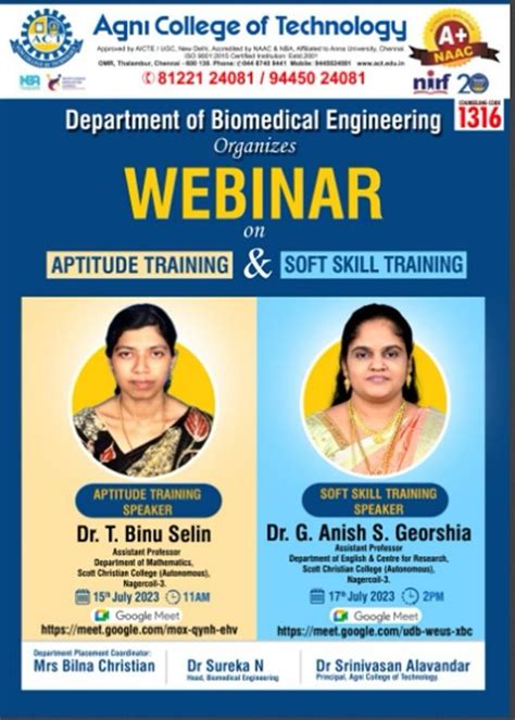 Webinar On Aptitude Training And Soft Skill Training Agni College