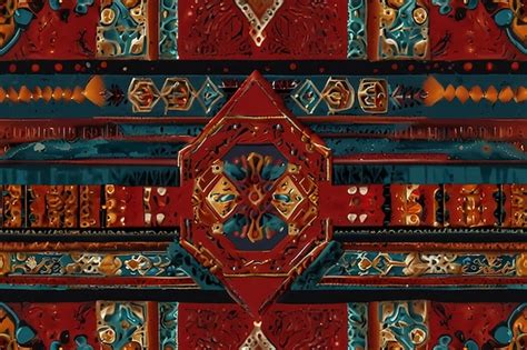 Premium Photo Exquisite Moroccan Fassi Embroidery Abstract Geometric