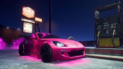 Vehicle Nismo Night Nissan 350Z Pink Cars Gas Stations Nissan