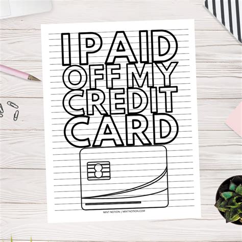 I Paid Off My Credit Card Progress Chart Printable Credit Card Debt