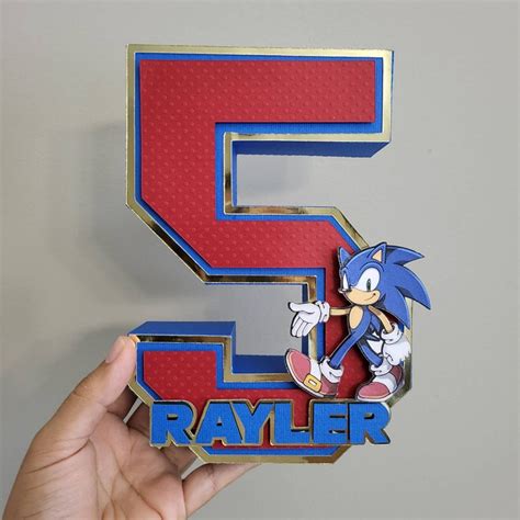 Sonic Number Etsy