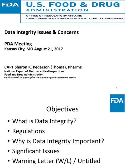 Data Integrity Issues And Concerns Pdf Food And Drug Administration