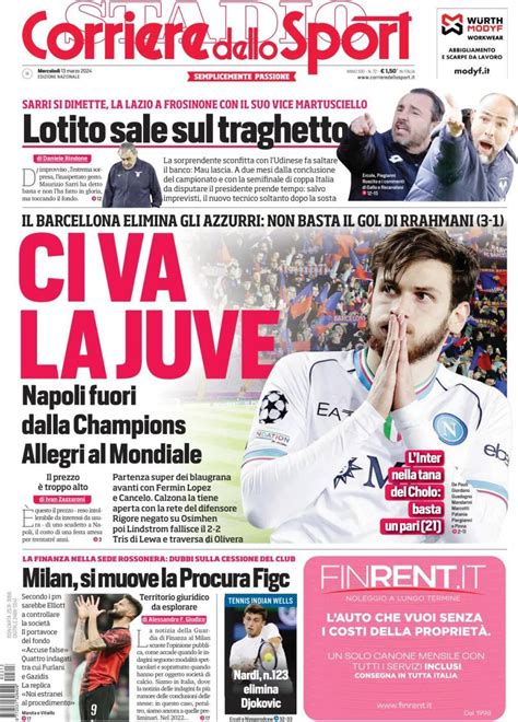 Capa Corriere Dello Sport Mar O Capasjornais Pt