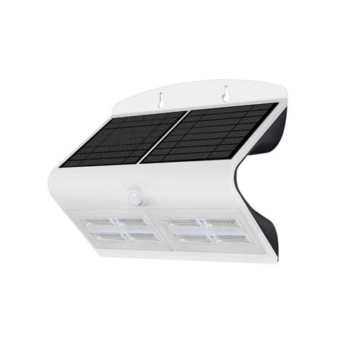 Vtac Applique Led Solare W K Bianca Ip Con Sensore Di Movimento