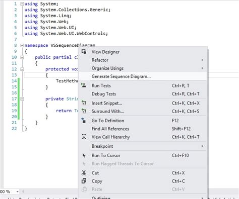 Generate Sequence Diagram From C Code Visual Studio Sequen