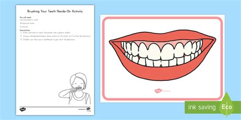 Free Brushing Your Teeth Activity Printable Dental Health